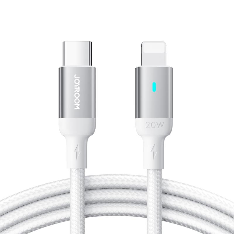 2-in-1 Charging Cable | JOYROOM S-CL020A10 Extraordinary Series 20W USB-C / Type-C to 8 Pin Fast Charging Data Cable, Cable Length: 1.2m (White) 2-in-1 Charging Cable 2-in-1 Charging Cable