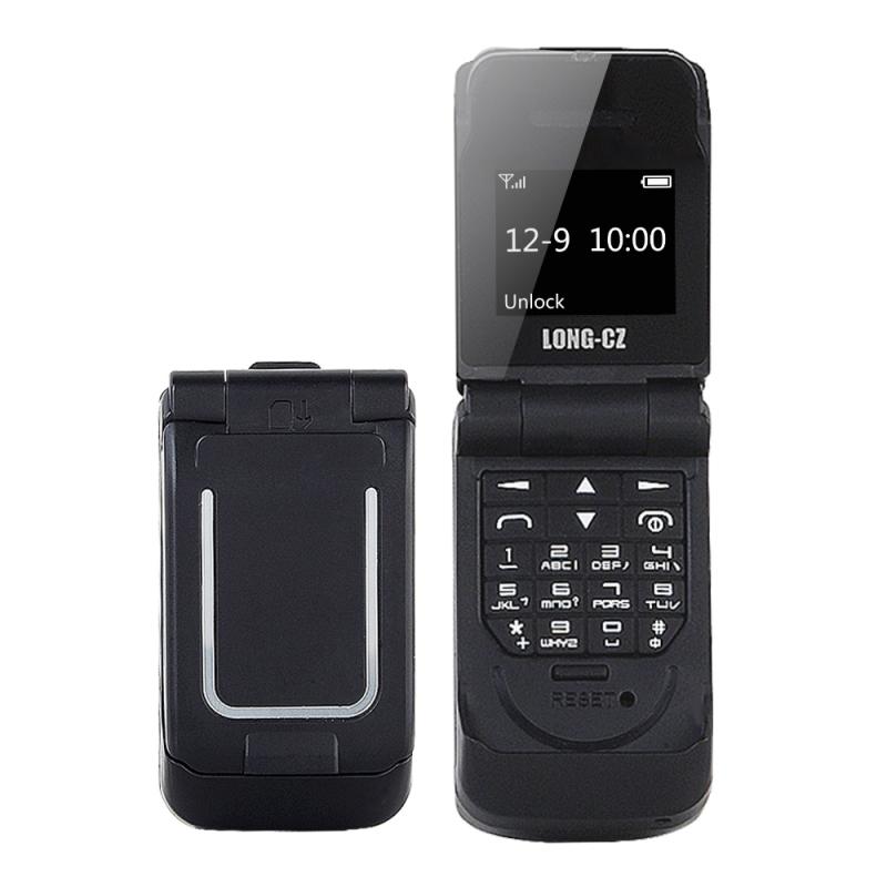 Cheap Phones | LONG-CZ J9 Mini Flip Style Mobile Phone – Black Mobile Phone + Accessories Cheap Phones