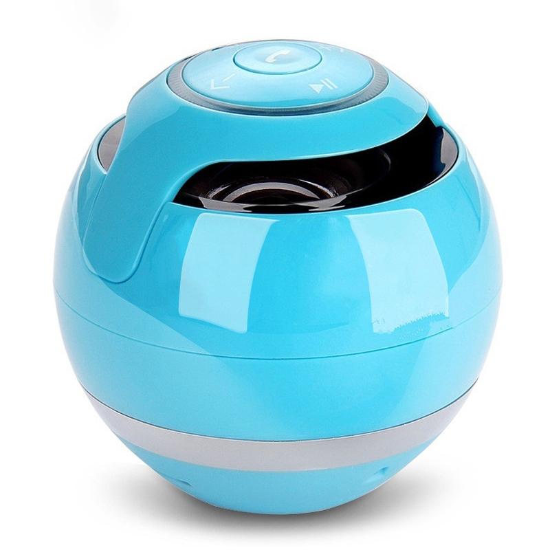 Desktop Speaker | A18 Ball Bluetooth Speaker with LED Light Portable Wireless Mini Speaker Mobile Music MP3 Subwoofer Support TF (Blue) – BLUE Desktop Speaker Desktop Speaker