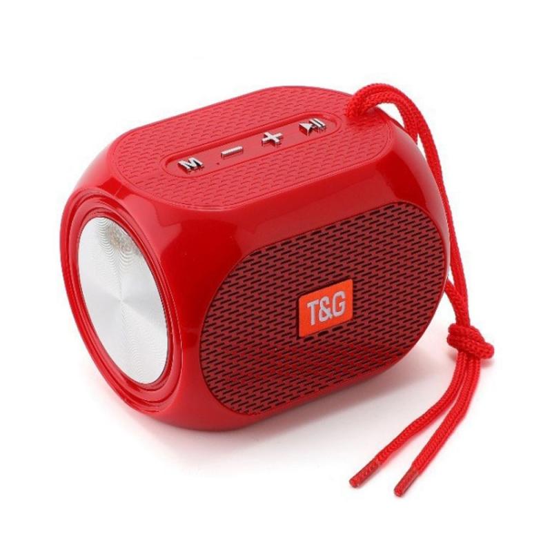 Mini Speaker | T&G TG196 TWS Subwoofer Bluetooth Speaker With Braided Cord, Support USB/AUX/TF Card/FM (Red) Home Audio & Video Mini Speaker