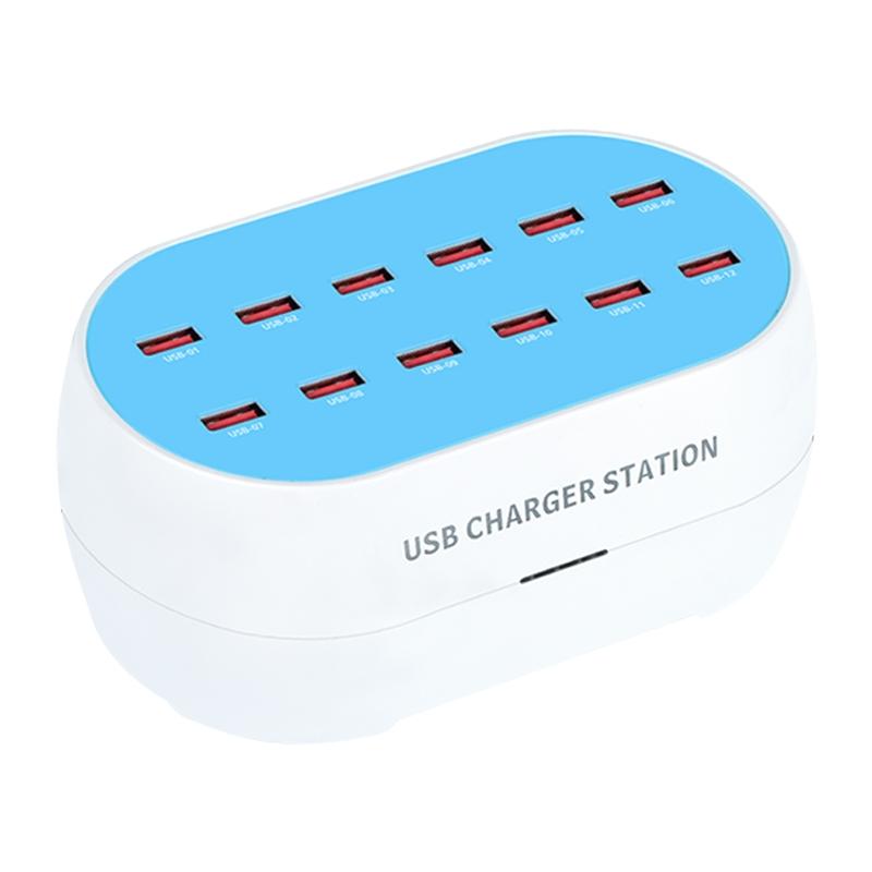 Multifunction Charger | 830-12 120W 12 USB Ports Multifunction Smart Charger Station AC100-240V (White) Mobile Phone + Accessories Multifunction Charger