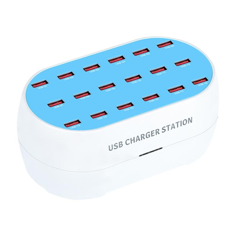 Multifunction Charger | 830-18 120W 18 USB Ports Multifunction Smart Charger Station AC100-240V (White) Mobile Phone + Accessories Multifunction Charger