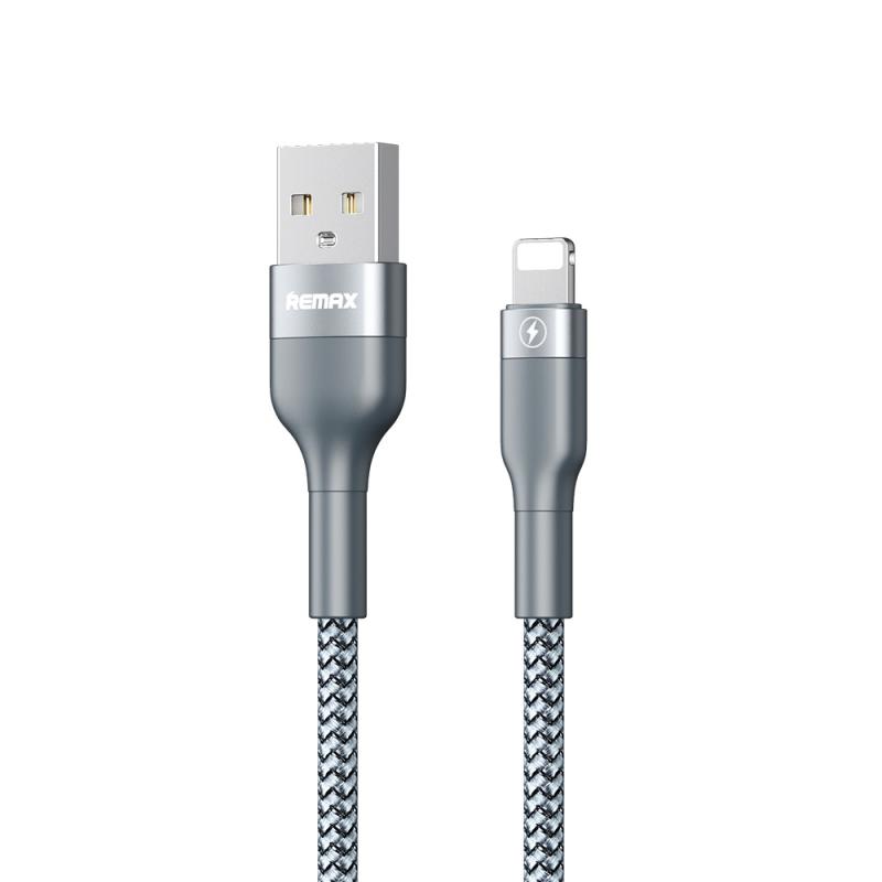 Normal Style Charging Cable | REMAX RC-064i Sury 2 Series 1m 2.4A USB to 8 Pin Data Cable for iPhone, iPad (Silver) Mobile Phone + Accessories Normal Style Charging Cable