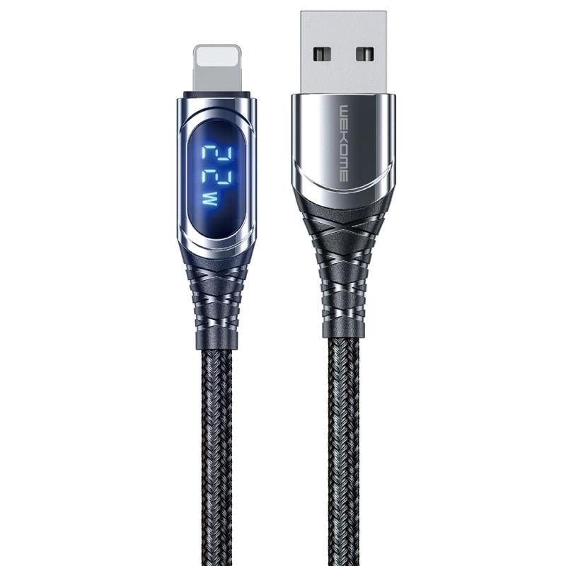 Normal Style Charging Cable | WK WDC-166i 6A 8 Pin Intelligent Digital Display Charging Data Cable, Length: 1m Mobile Phone + Accessories Normal Style Charging Cable